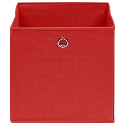 Avis Maison Chic Lot de 10 Boîtes de rangement,Boîtes de stockage Tissu intissé 28x28x28 cm Rouge -MN133703