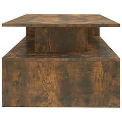 Avis vidaXL Table basse Chêne fumé 90x60x42,5 cm Bois d'ingénierie