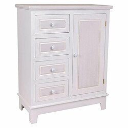 Meuble d'Entrée avec Tiroirs Alexandra House Living Blanc Bois MDF 32 x 84 x 66 cm