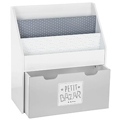 Atmosphera, Createur D'Interieur Bibliothèque enfant Petit Bazar - L. 62 x H. 70 cm - Gris Atmosphera Kids - Bibliothèque enfant Petit Bazar - L. 62 x H. 70 cm - Gris - Design