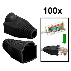 Wewoo Noir pour RJ45, 100 pcs câble réseau couvre-bouchon