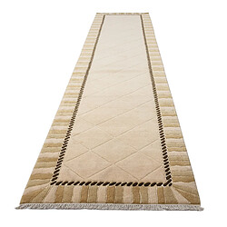 Vidal Tapis de couloir en laine 490x104 jaune Darya pas cher