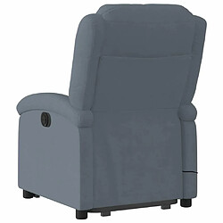 Acheter Maison Chic Fauteuil Relax pour salon, Fauteuil inclinable de massage électrique gris foncé velours -GKD17172