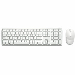 Clavier et souris sans fil Dell KM5221W-WH Blanc Qwerty US