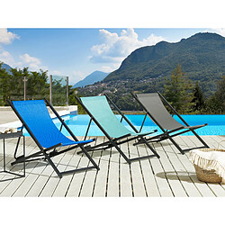 Beliani Chaise longue Métal Bleu LOCRI II