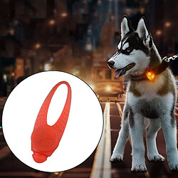 Wewoo Pendentif en silicone pour collier de sécurité LED animaux de compagnie rouge