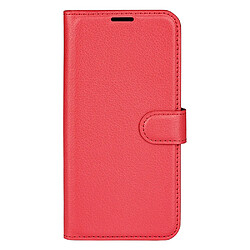 Etui en PU texture litchi rouge pour votre Samsung Galaxy A23 5G