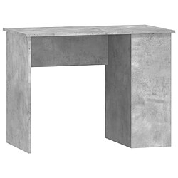 Helloshop26 Bureau table poste de travail meuble d'ordinateur informatique étude 100 x 55 x 75 cm bois d'ingénierie gris 02_0023829