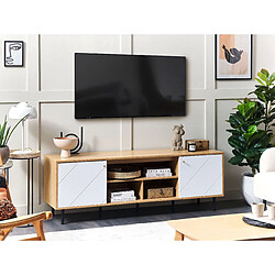 Beliani Meuble TV Blanc PALMER