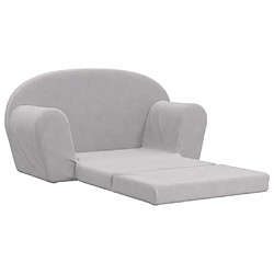 Acheter Maison Chic Canapé-lit convertible 2 places, Clic-Clac pour enfants gris clair peluche douce -GKD29147