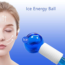 Avis Universal Cristal Hockey sur glace Massage énergétique Visage Beauté Yeux Masseur Hockey sur glace Balle de beauté Yeux Rouleaux de beauté Boules d'eau 2pcs/lot | Appareil de beauté domestique (bleu)