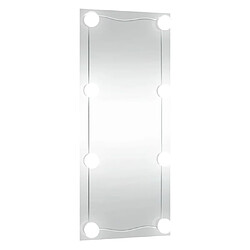 Acheter Maison Chic Miroir mural avec lumières LED | Miroir Décoration pour Maison Salle de Bain 30x80 cm verre rectangulaire -GKD92378