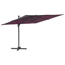 Maison Chic Parasol Jardin | Parasol déporté avec mat en aluminium Bordeaux 400x300 cm - GKD81817