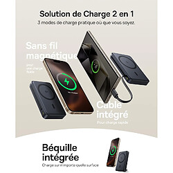 Avis SANAG Nomos Qi2 Magsafe Batterie Externe, 15W Power Bank Magnétique Pour Iphone 16/15/14/13, Powerbank 45W Usb-C Charge Rapide, 10000Mah Batterie Pliable Avec Indicateur, Petit Mais Puissant, Noir