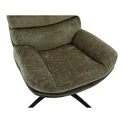 Vente-Unique Fauteuil pivotant en tissu vert LIZUTA pas cher