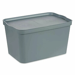 Kipit Boîte de rangement avec couvercle Gris Plastique 24 L 29,3 x 24,5 x 45 cm (6 Unités)