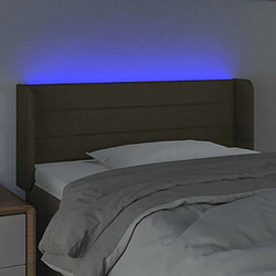 Avis Maison Chic Tête de lit scandinave à LED,meuble de chambre Taupe 103x16x78/88 cm Tissu -MN85067