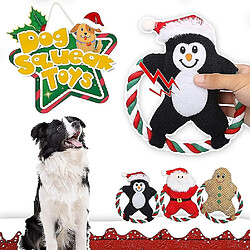 Jouets pour chiens en peluche Almi Christmasky - Jouets à mâcher en peluche avec corde de coton Tough