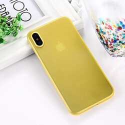 Avis Wewoo Coque jaune pour iPhone X PP Housse de protection arrière