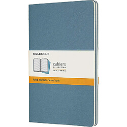 Moleskine Cahier ligne grand format brisk bleu set de 3