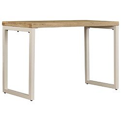 vidaXL Table à manger 115x55x76 cm Bois de manguier massif et acier