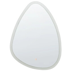 Beliani Miroir LED BETHUNE 58 cm Argenté