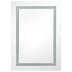 Acheter Maison Chic Armoire de salle de bain,Meuble de rangement,Meuble haut à miroir LED gris béton 50x13x70 cm -GKD758403