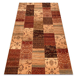 RUGSX Tapis en laine KASHQAI 4327 101 Patchwork terre cuite 160x240 cm