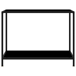 vidaXL Table console Noir 100x35x75 cm Verre trempé