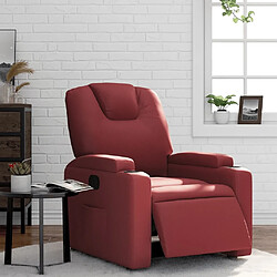 Maison Chic Fauteuil Relax pour salon, Fauteuil inclinable électrique Rouge bordeaux Similicuir -GKD48104