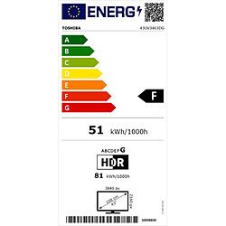 TV intelligente Toshiba 43UV3463DG 4K Ultra HD 43" D-LED