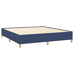 Avis vidaXL Cadre de lit sans matelas bleu 180x200 cm tissu