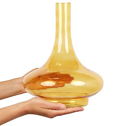 Acheter Beliani Vase décoratif PANEER fait à la main Verre 30 cm Jaune