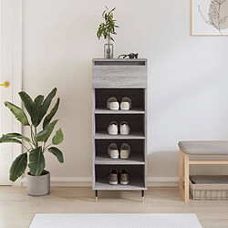 Maison Chic Armoire à Chaussures,Meuble de Rangement à Chaussures Sonoma gris 40x36x105 cm Bois d'ingénierie -MN29473