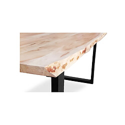 Acheter ICONIK INTERIOR Table de salle à manger de style industriel en bois massif - Dingo Bois naturel