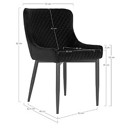 Acheter House Nordic Chaise de salle à manger Mira Noir