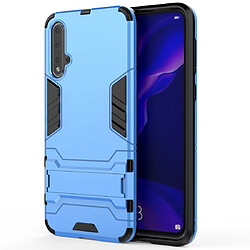 Wewoo Coque Renforcée Pour Huawei Nova 5 / 5 Pro Antichoc PC + TPU Housse de protection avec support invisible Bleu