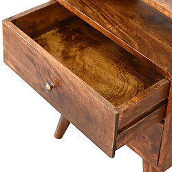 Artisan Furniture Table de nuit classique en bois massif noyer, table de nuit pas cher