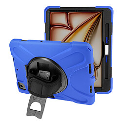 Avizar Coque pour iPad Air 13 2024 Antichoc avec Poignée Support et Sangle Bleu