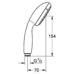 Avis Grohe - Douchette Tempesta chromée 2 jets débit constant 5L