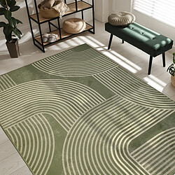 Thedecofactory HAPPY - Tapis scandinave moderrne motif design 190x240 vert pas cher