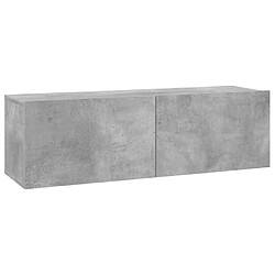 Maison Chic Meuble TV scandinave - Banc TV pour salon Gris béton 100x30x30 cm Aggloméré -MN23549