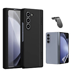 NIS Kit Film Hydrogel Full Front Cover + Coque Silicone Liquide + Support Magnétique L Phonecare Compatible avec Samsung Galaxy Z Fold6 - Noir