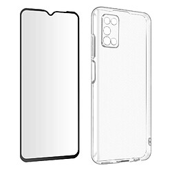 Avizar Coque Samsung Galaxy A03s Silicone Souple Film Verre Trempé 9H