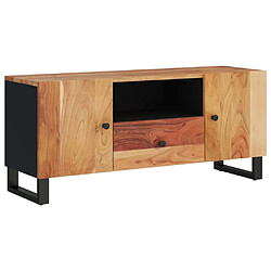 vidaXL Meuble TV 105x33,5x46 cm bois d'acacia solide et d'ingénierie