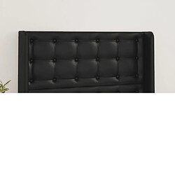 vidaXL Tête de lit avec oreilles Noir 103x16x118/128 cm Similicuir