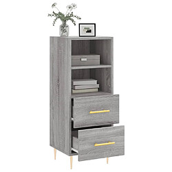 Avis vidaXL Buffet Sonoma gris 34,5x34x90 cm Bois d'ingénierie