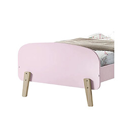 Mes Lit 90x200 cm + barrière de lit en pin rose - KIDLY