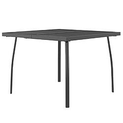 Maison Chic Table de jardin | Table d'extérieur anthracite 100x100x72 cm Treillis d'acier -GKD18372