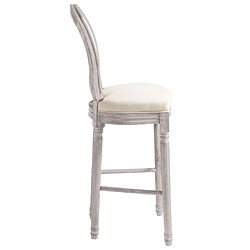 Acheter vidaXL Tabourets de bar lot de 2 blanc lin